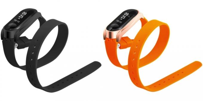 Silikoninė dirželis Xiaomi Mi Band 3 d dviejų plėvele