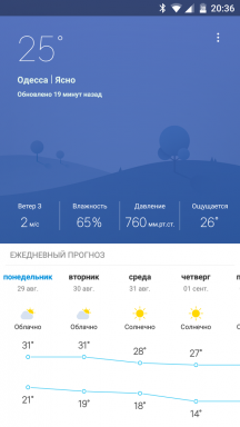 "Orų M8" - gražus oras programa nuo MIUI 8 skirta "Android"