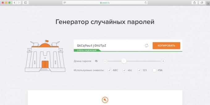 Slaptažodžių generatorius: Avast slaptažodžiai