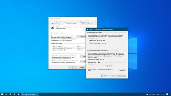Konfigūravimas "Windows 10: sukurti atkūrimo tašką