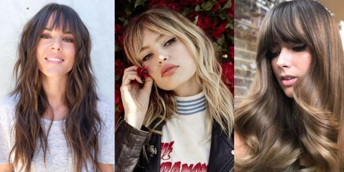 Trendy moterų kirpimo 2019: ilgi plaukai hipis