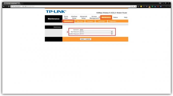 Kaip pakeisti slaptažodį maršrutizatorius TP-LINK TD-W8901N
