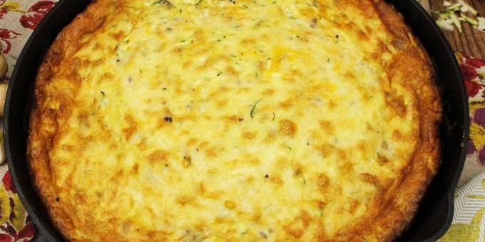 Cukinijų orkaitėje receptai: Kiaušinių Puodai su cukinija, sūrio ir žolelių