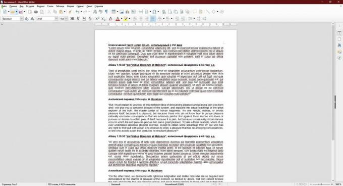 Suskaičiuokite simbolių skaičių tekste: „LibreOffice Writer“