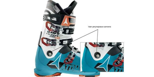 Kaip pasirinkti slidinėjimo batus: Mazgas kantavimas reguliavimas