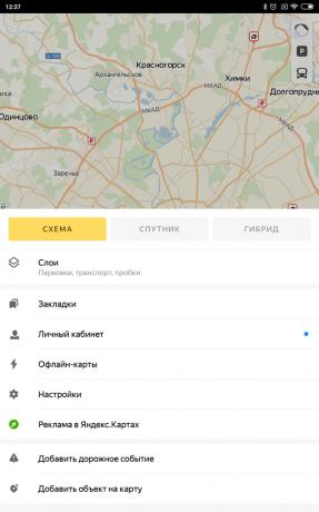 „Google Maps“ → „Yandex“. Kortelės "