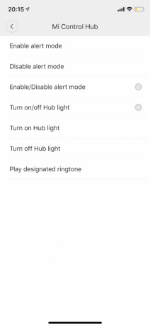 Xiaomi Mi Smart: pasirinkimas veiksmų, kai paspaudžiate