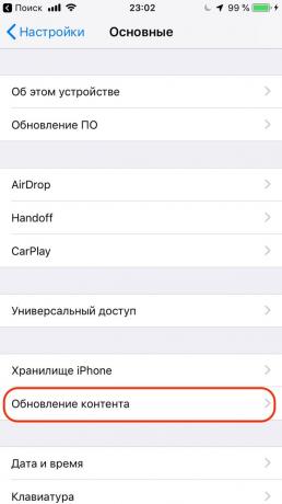 Konfigūravimas "Apple" "iPhone": įjungti foninį App Atnaujinti