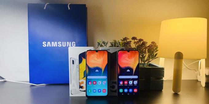"Samsung" Galaxy A30 "ir" Samsung "Galaxy A50: Išvaizda