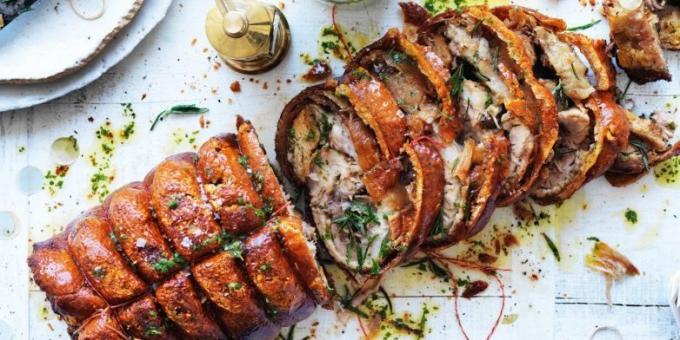 Kiaulienos orkaitėje: Italijos Porchetta iš Jamie Oliver