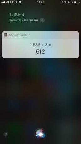 "Siri": skaičiuoklė