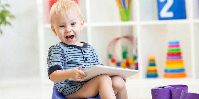 Kaip išmokyti vaiką į puodą: HEAD tualetinio žaislo arba knygos