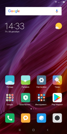 Xiaomi Mi MIX 2: Programinė įranga