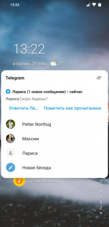Paleidimo "Android" Niagaros paleidimo: galite iš karto reaguoti į pranešimą
