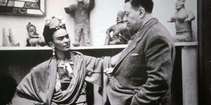Frida Kahlo ir jos vyras Diego Rivera