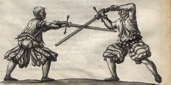 Mitai apie viduramžių kovas: dvikova su dviejų rankų kardais