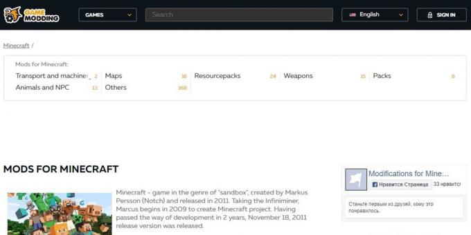 Mada Kur parsisiųsti Minecraft: GameModding.com