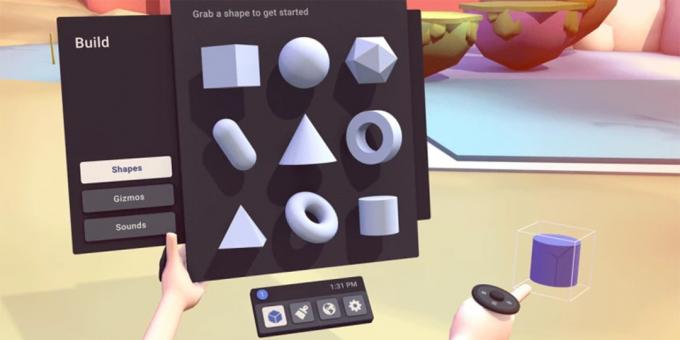 Sukurti elementus internete žaidimas VR-akiniai Facebook "Horizontas