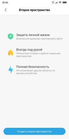 Aprašymas Android OS: "antrosios vietos"
