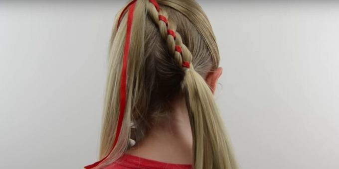Nauja šukuosena mergaitėms: prisijunkite apypiną su savo plaukais
