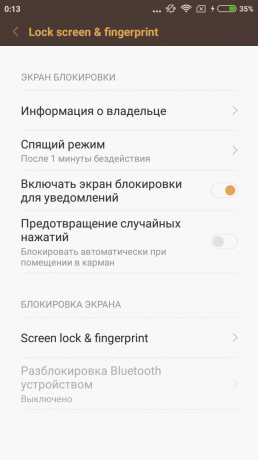 "Xiaomi" Redmi 3S: užrakto ekraną