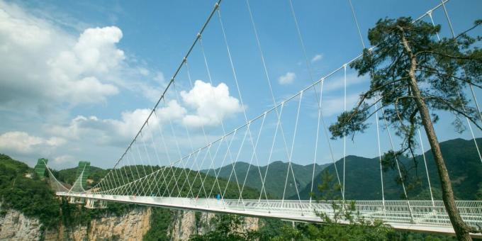 Baisiausi tiltai: Zhangjiajie stiklo tiltas