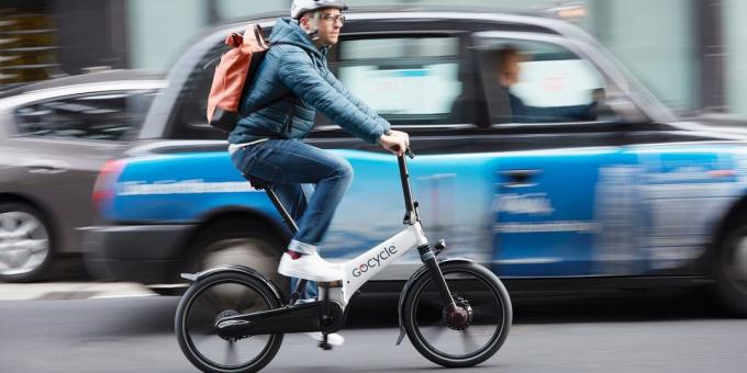 Sulankstomas elektrinis dviratis Gocycle GX: baterija truks 64 kilometrų