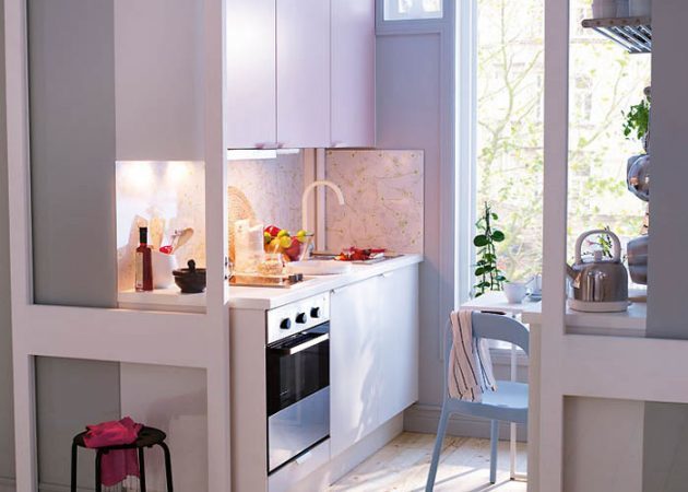Smulki virtuvės dizainas: spalva