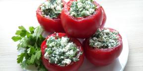 12 paprastų receptų įdaryti pomidorai