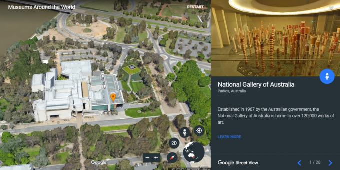 Google Earth ": Ekskursijos