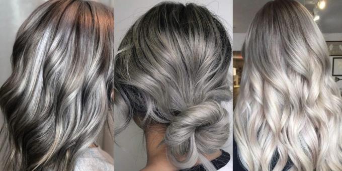 Madingi plaukų spalva 2019 sidabro ir pelenai