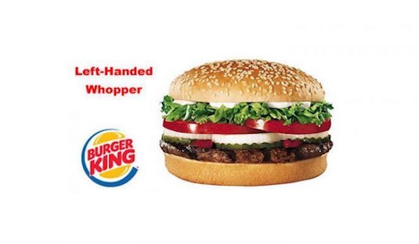 Praktiniai juokeliai balandžio 1: Hamburger už kairiarankiams