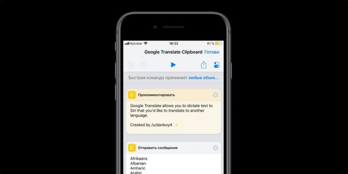 iOS 12 komandų: Google Translate Mainų
