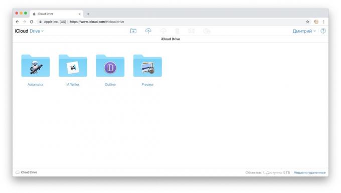 Kas gali pakeisti Dropbox: "iCloud"