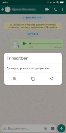 „WhatsApp“ transkribuotojas