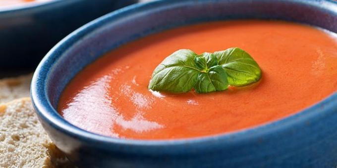 Receptus kremas sriubos: pomidorų sriuba