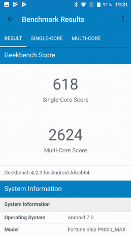 Saugomos smartfon Poptel P9000 Max: GeekBench