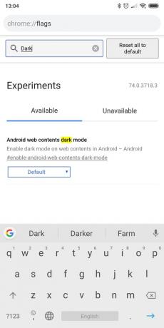 Naktinis režimas Chrome: Android interneto turinys tamsus režimas