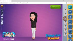 Lapė televizijos kanalas pradėjo svetainę, kur galite sukurti savo charakterį į "Family Guy" stiliaus