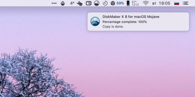 Kaip padaryti bootable USB atmintinę su MacOS: Naudingumas langas nerodomas, tačiau jūs gausite galimybę sukurti pranešimą įkrovos diską kursą