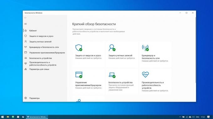 Konfigūravimas "Windows 10: saugoti Antivirusinė sistema