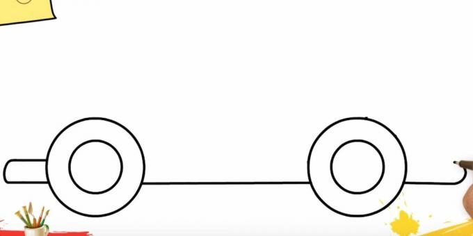 Kaip nupiešti sunkvežimį: užbaikite dugną