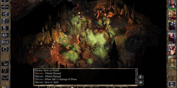 Seni žaidimai ant PC: scena iš Baldur vartai II