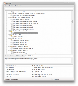 ConfigFox - patogus įrankis, skirtas valdyti Firefox "paslėptas nustatymus