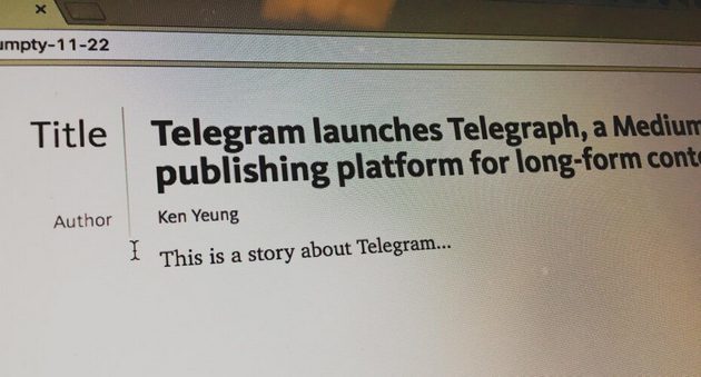 atnaujintas Telegrama