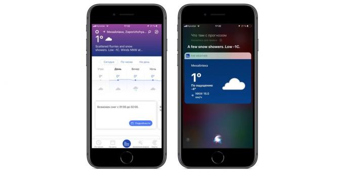 Priiminėti greitai Siri komandas iOS 12: "The Weather Channel