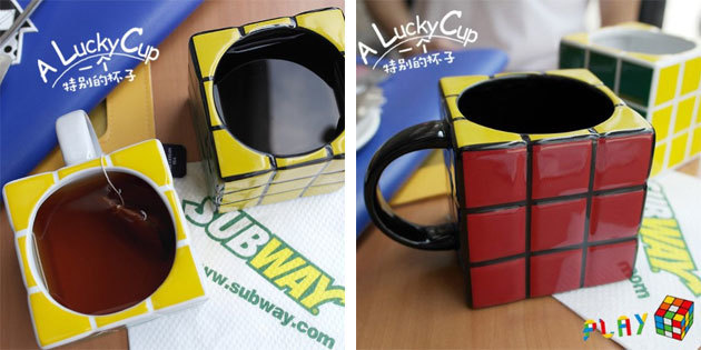 Juokingi puodelis: puodelis Rubiko kubas