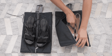Kaip supakuoti lagaminą: Special batų apvalkalai