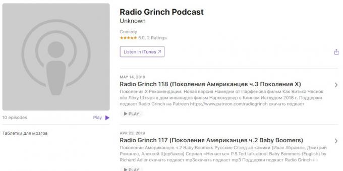 Įdomios podcast'us: Radijas Grinch