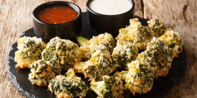 Brokoliai apkepti su sūriu